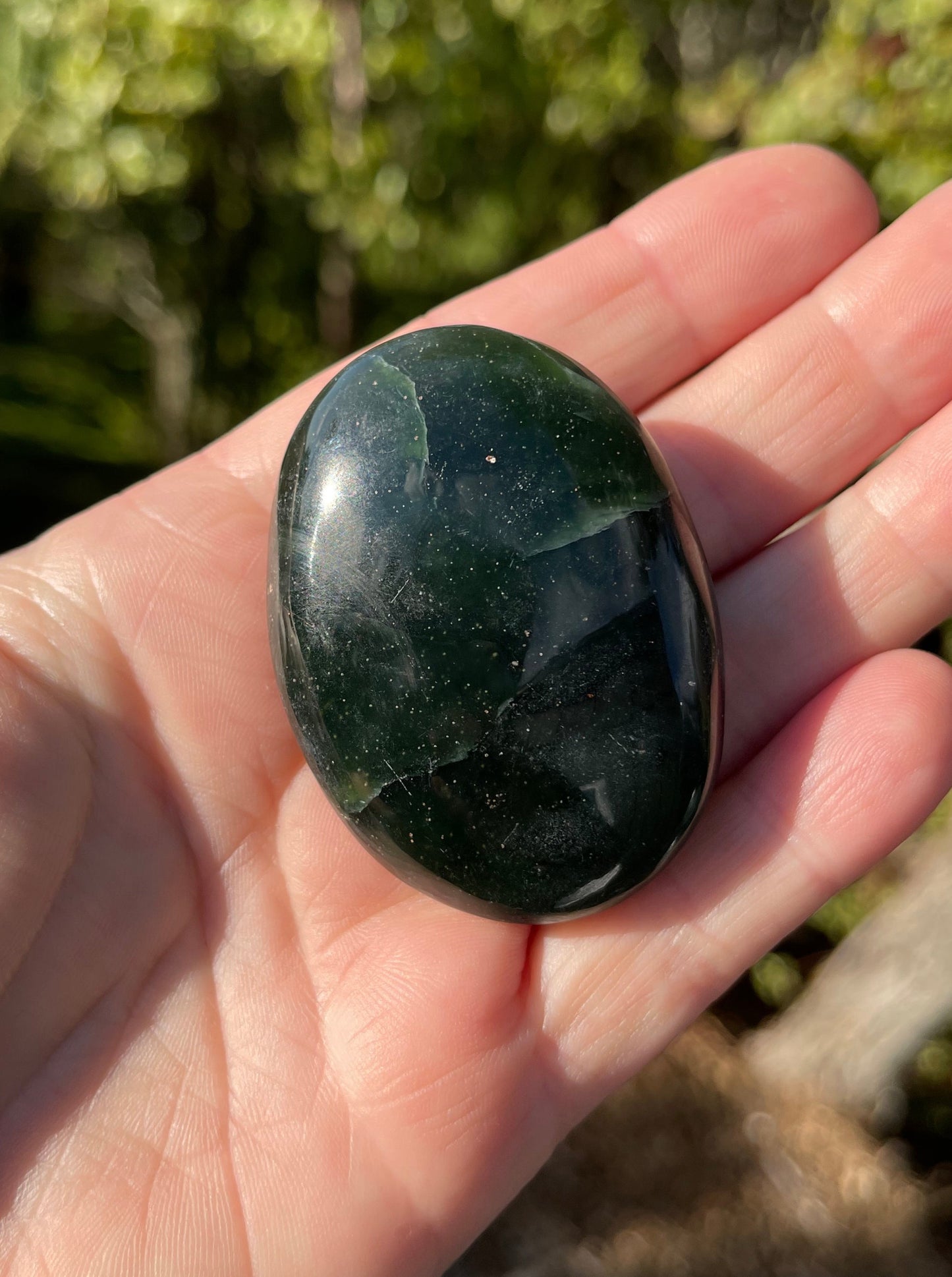 Nephrite Jade Palm stone