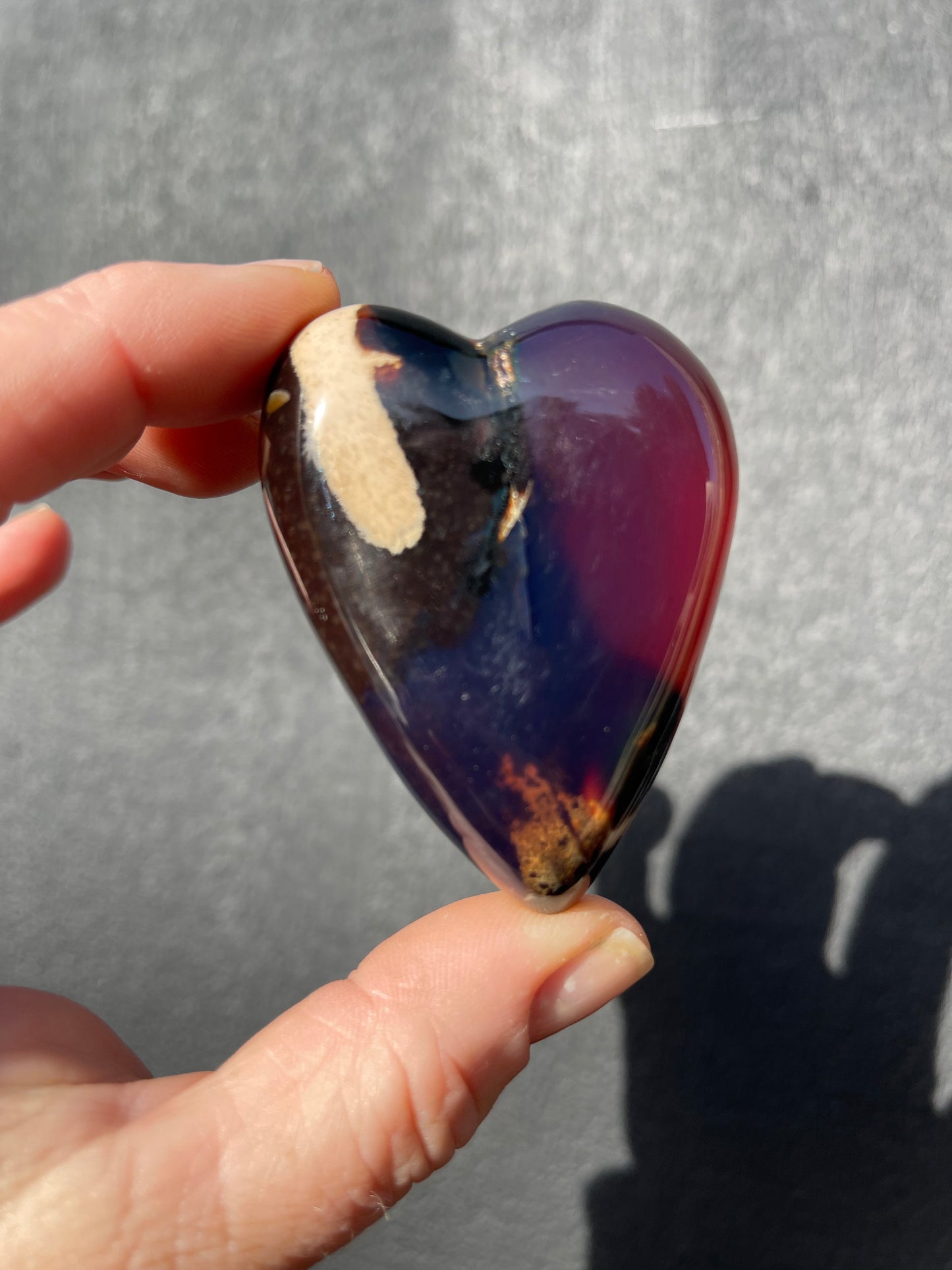 Blue Amber Heart