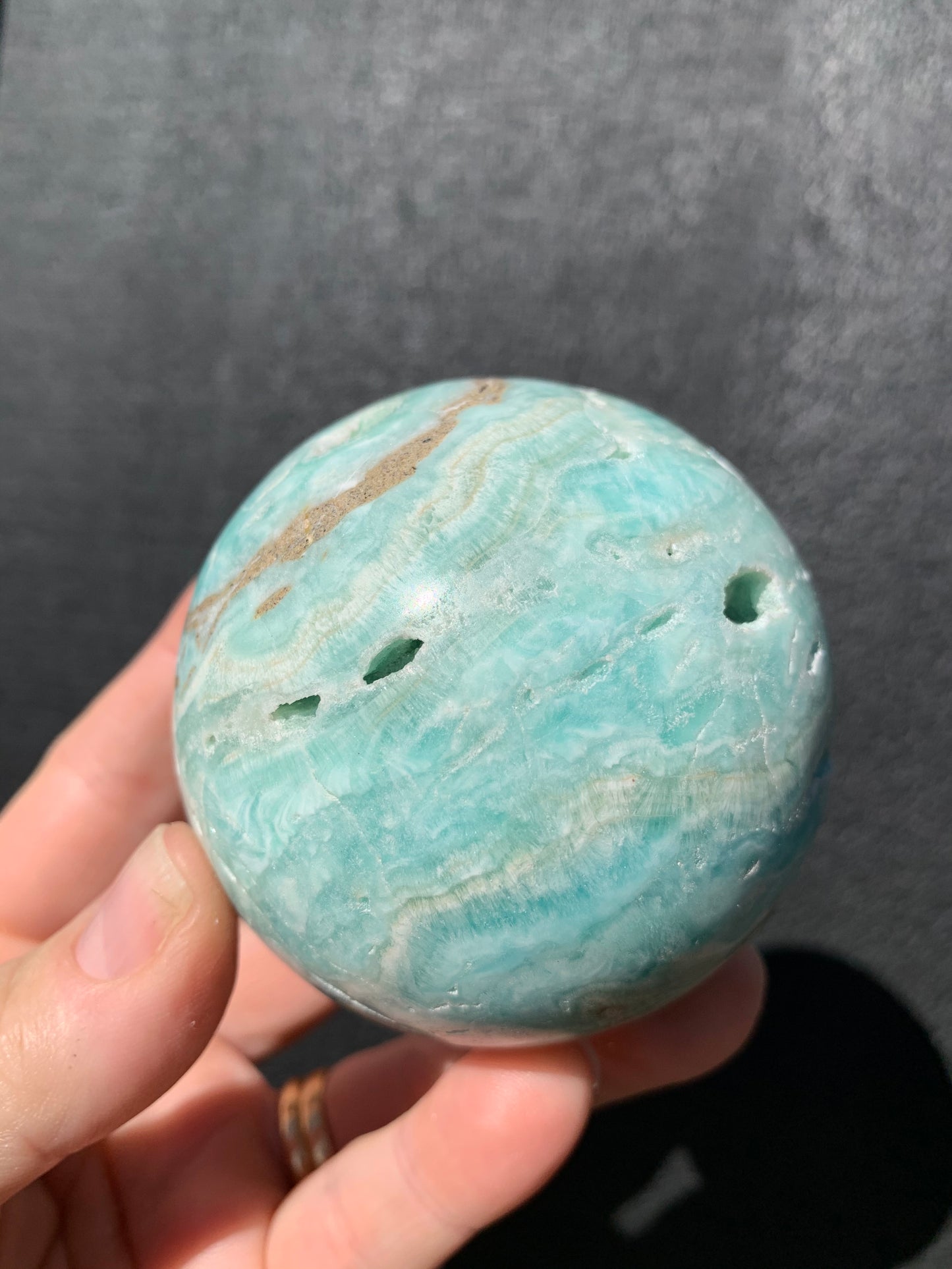 Blue Calcite/Aragonite Sphere