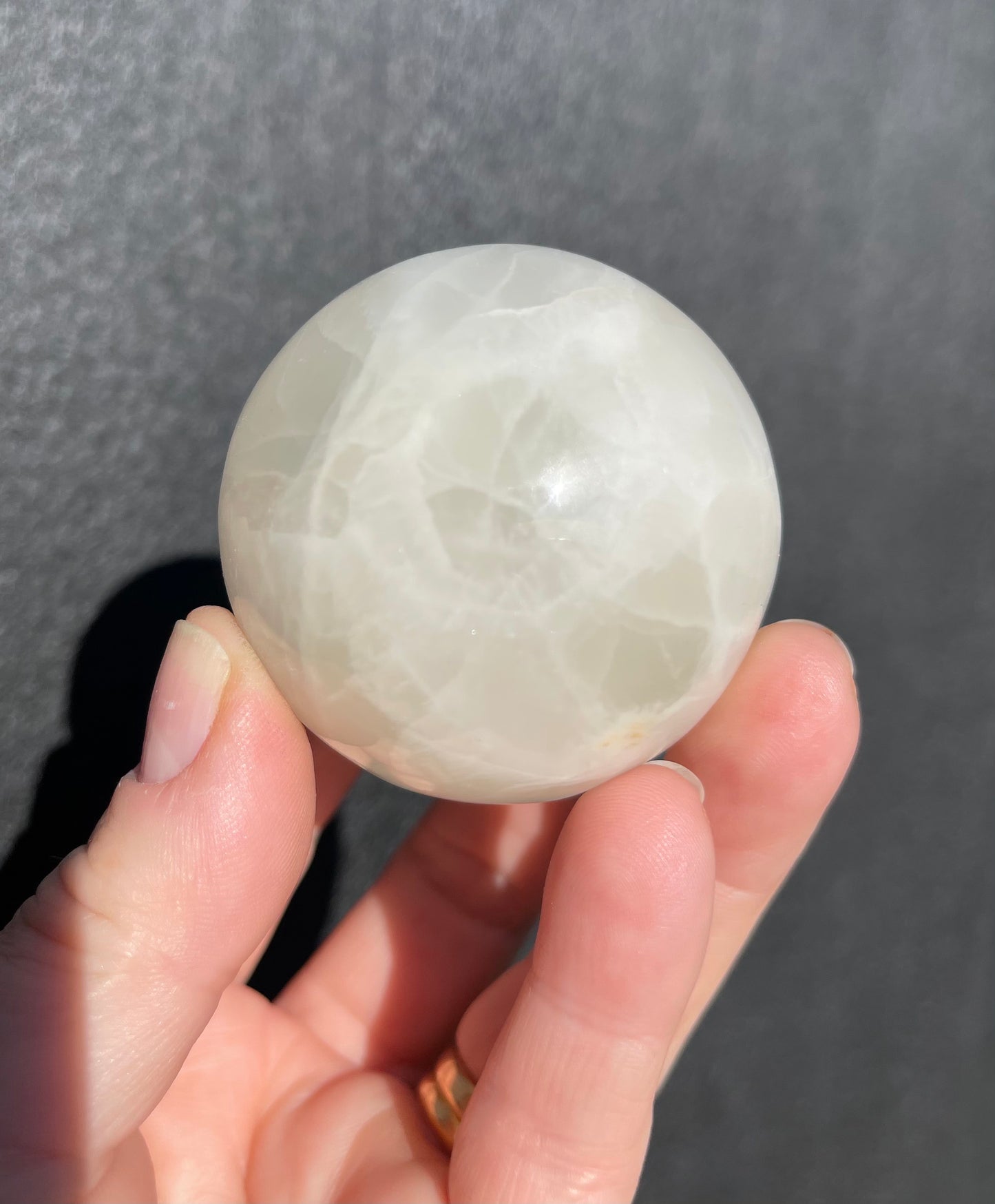 White Calcite Sphere