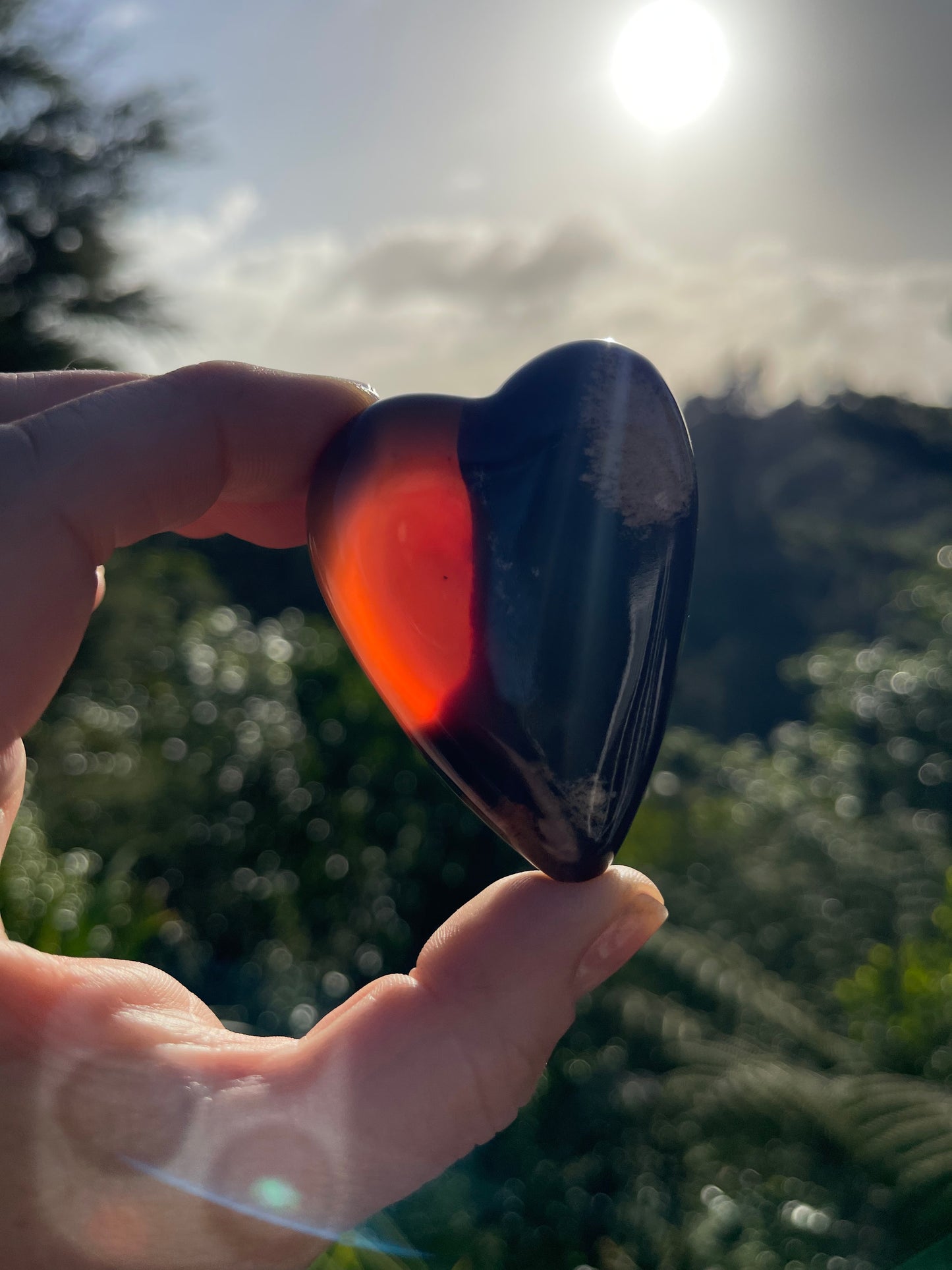 Blue Amber Heart